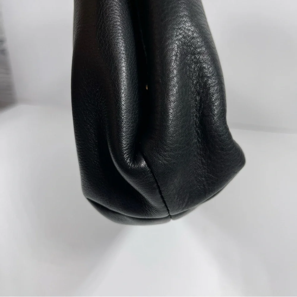 Rosie Pope Maternity Soft Black Leather Diaper Clutch - Picture 5 of 15